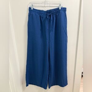 Zenana Outfitters 1X Blue Wide Leg Pants